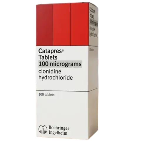 Catapres 100mcg tablet Clonidine Hydrochloride tablets – 100-tablet pack available at Dawailo.pk Pakistan