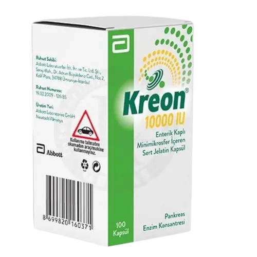 Kreon 10000 IU Capsule pancreatic enzyme capsules box – buy online in Pakistan